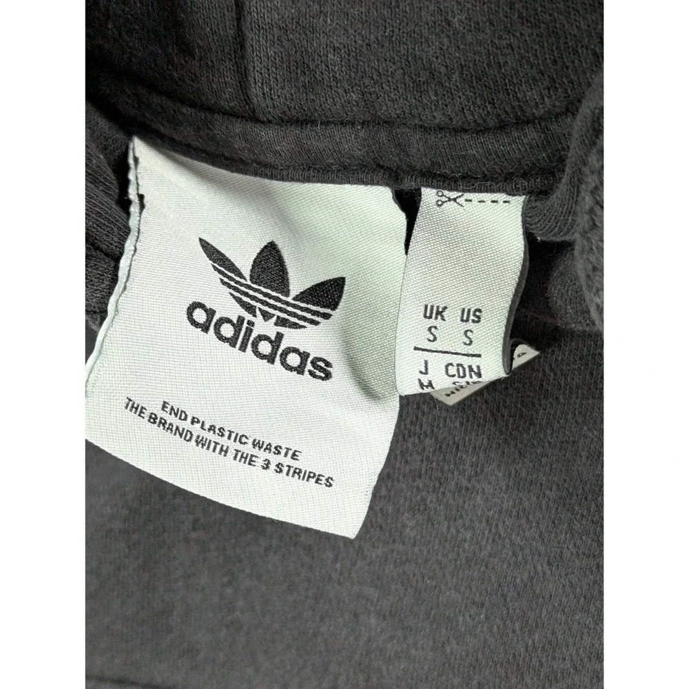 Adidas Originals Men's Small Black Peace Sign Graphic Hoodie Sweatshirt 02/22